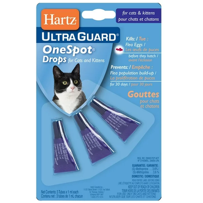 Hartz Traitement contre les Puces pour chats 3x1ml