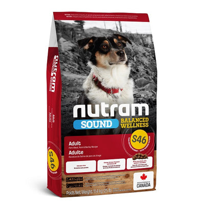 Nutram Sound S46 pour Chien Porc 25lbs