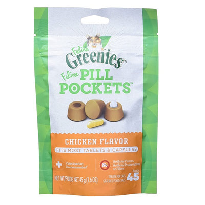 GREENIES Pill Pockets Chat -Poulet 45g