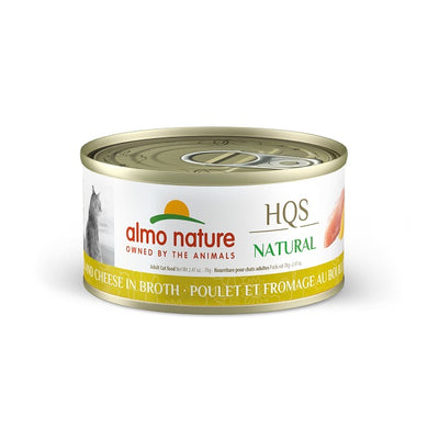 Almo Nature Hqs Natural Chat - Poulet Et Fromage Au Bouillon 70g