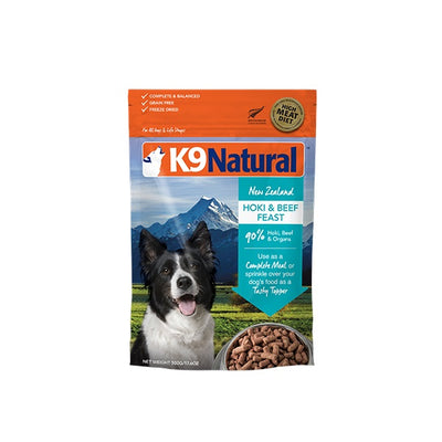 K9 Natural lyophilisé Boeuf et hoki pour chiens 500g