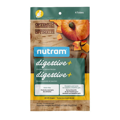 Nutram Combinaisons Optimales Digestive+ Chat Poulet & Saumon, Sans Grains 4x14g