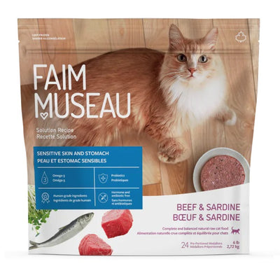 Faim Museau Bœuf et Sardine pour chat 6lb