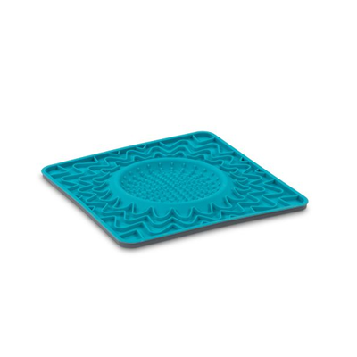 MESSY MUTTS Tapis à lécher multi-surfaces en silicone avec cadre bleu