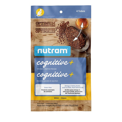 Nutram Combinaisons Optimales Cognitive+ Chaton Poulet & Saumon, Sans Grains 4x14g