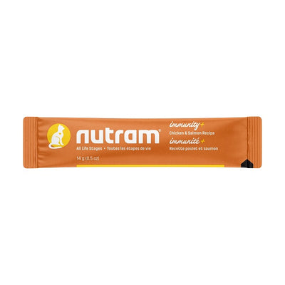 Nutram Combinaisons Optimales Immunité+ Chat Poulet & Saumon, Sans Grains 4x14g
