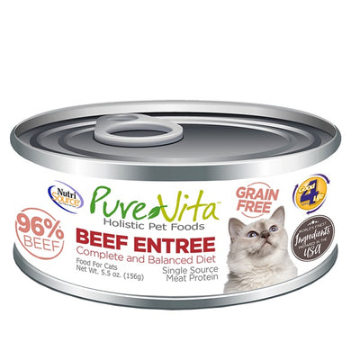 NutriSource Pure Vita entrée de bœuf pour chats 156g