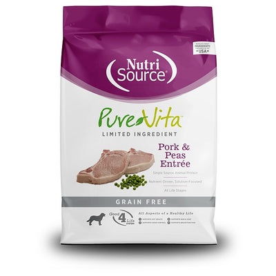 NutriSource Pure Vita au porc et aux pois pour chiens 25lb
