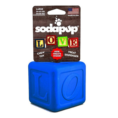 SodaPup Love Cube bleu large