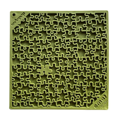 SodaPup Tapis à Lécher Jigsaw vert 8x8"
