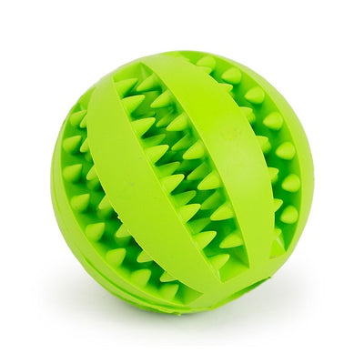Balle verte interactive pour chien distributrice de gâteries 7 cm